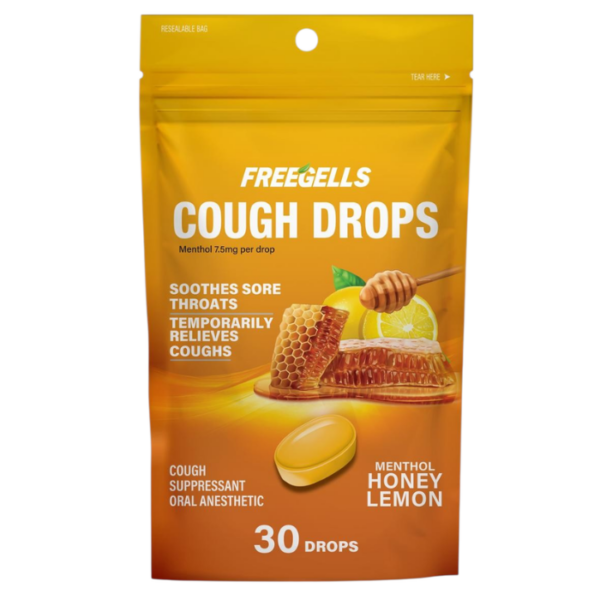 Freegells  - Cough Drops Miel y Limón